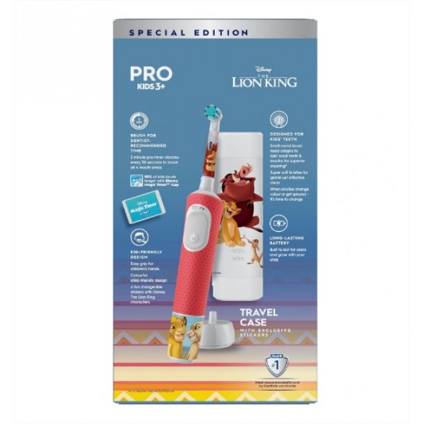 Oral-B Escova Elétrica Vitality Pro Kids Rei Leão + Estojo